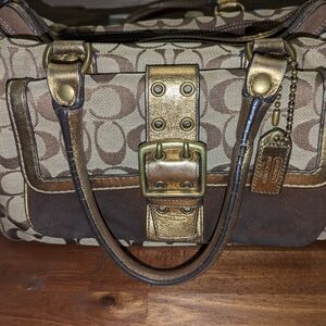 Coach special edition signature satchel bag